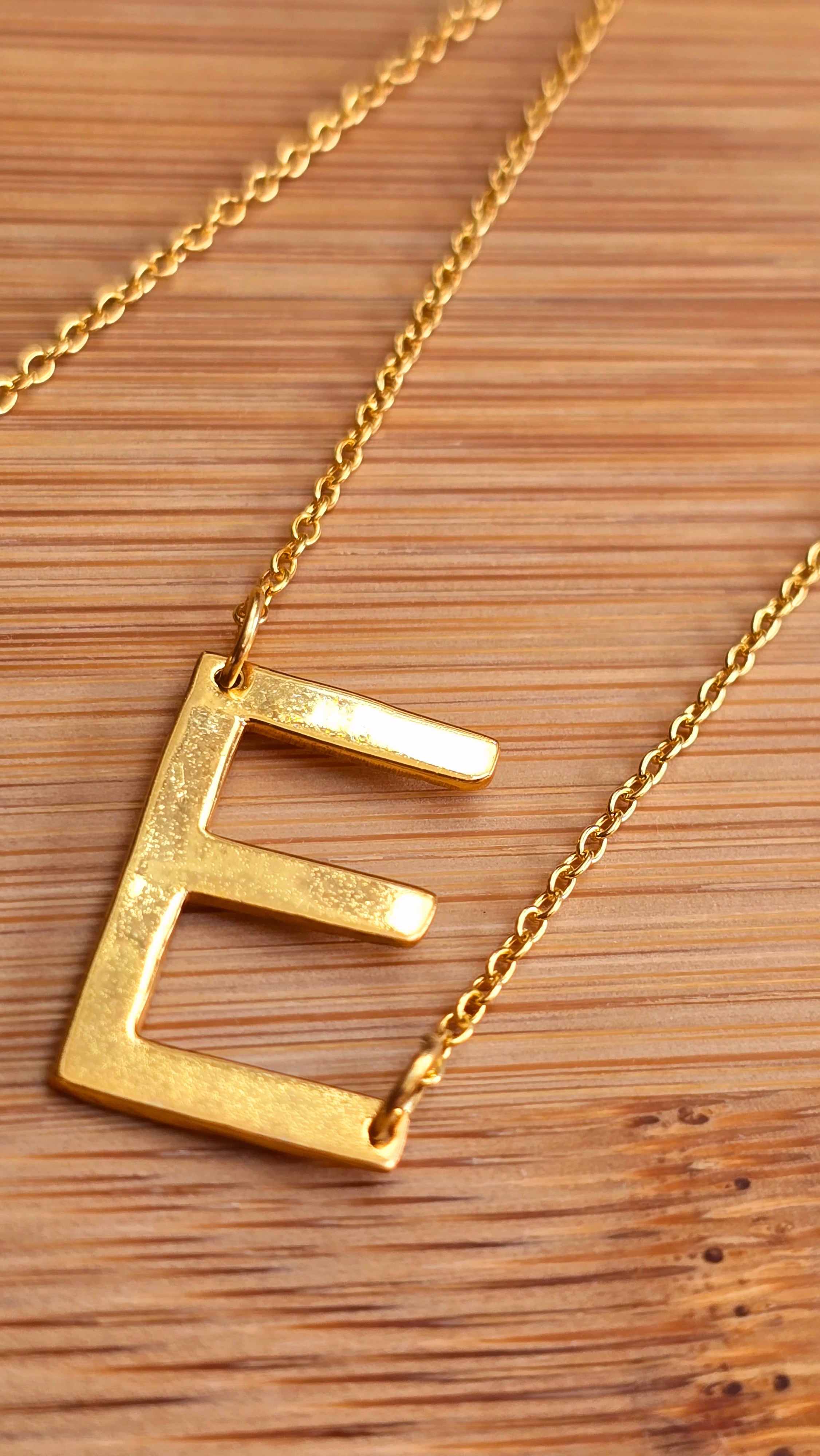 Sterling Silver Gold Plated Initial Necklace