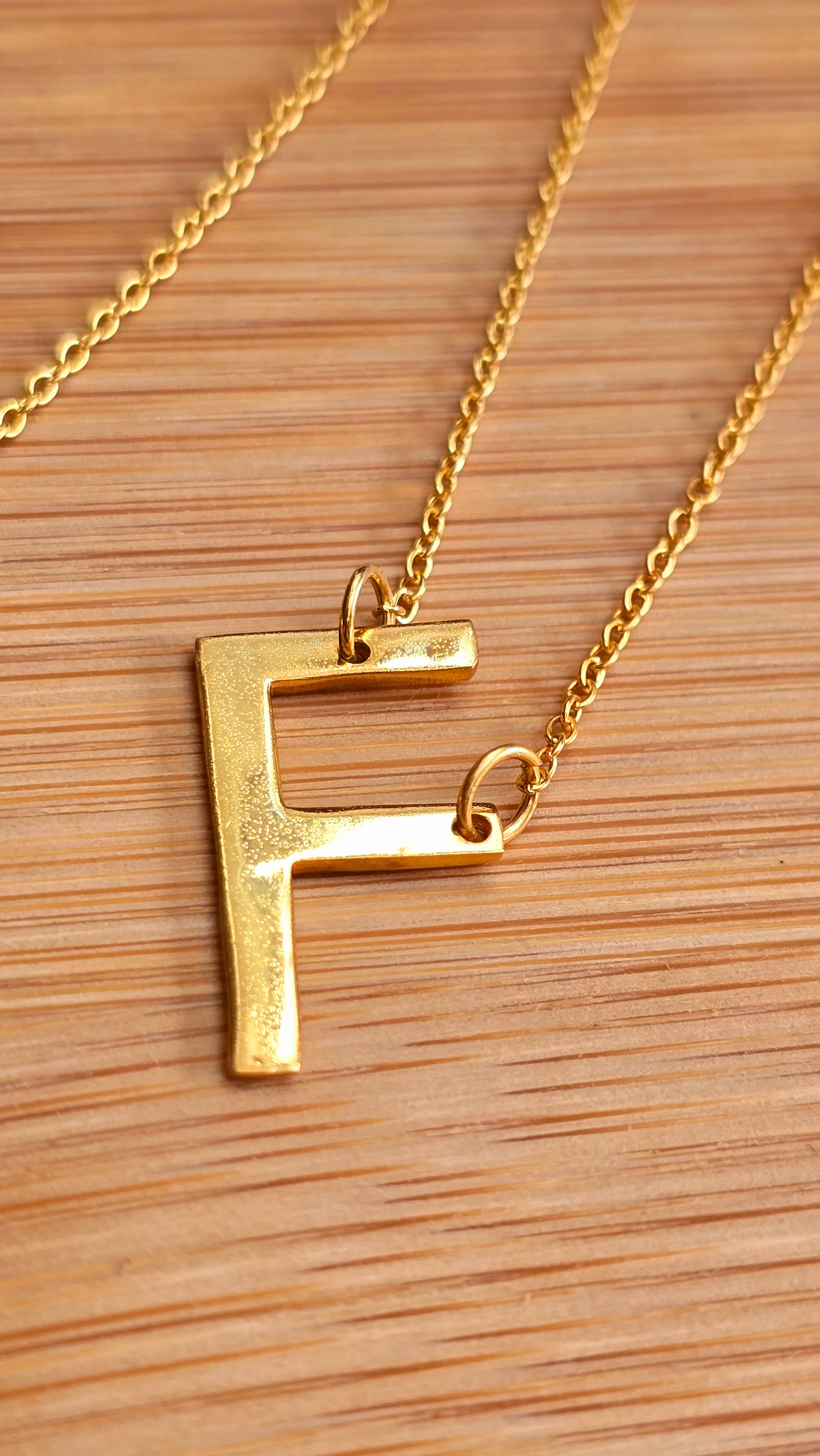 Sterling Silver Gold Plated Initial Necklace