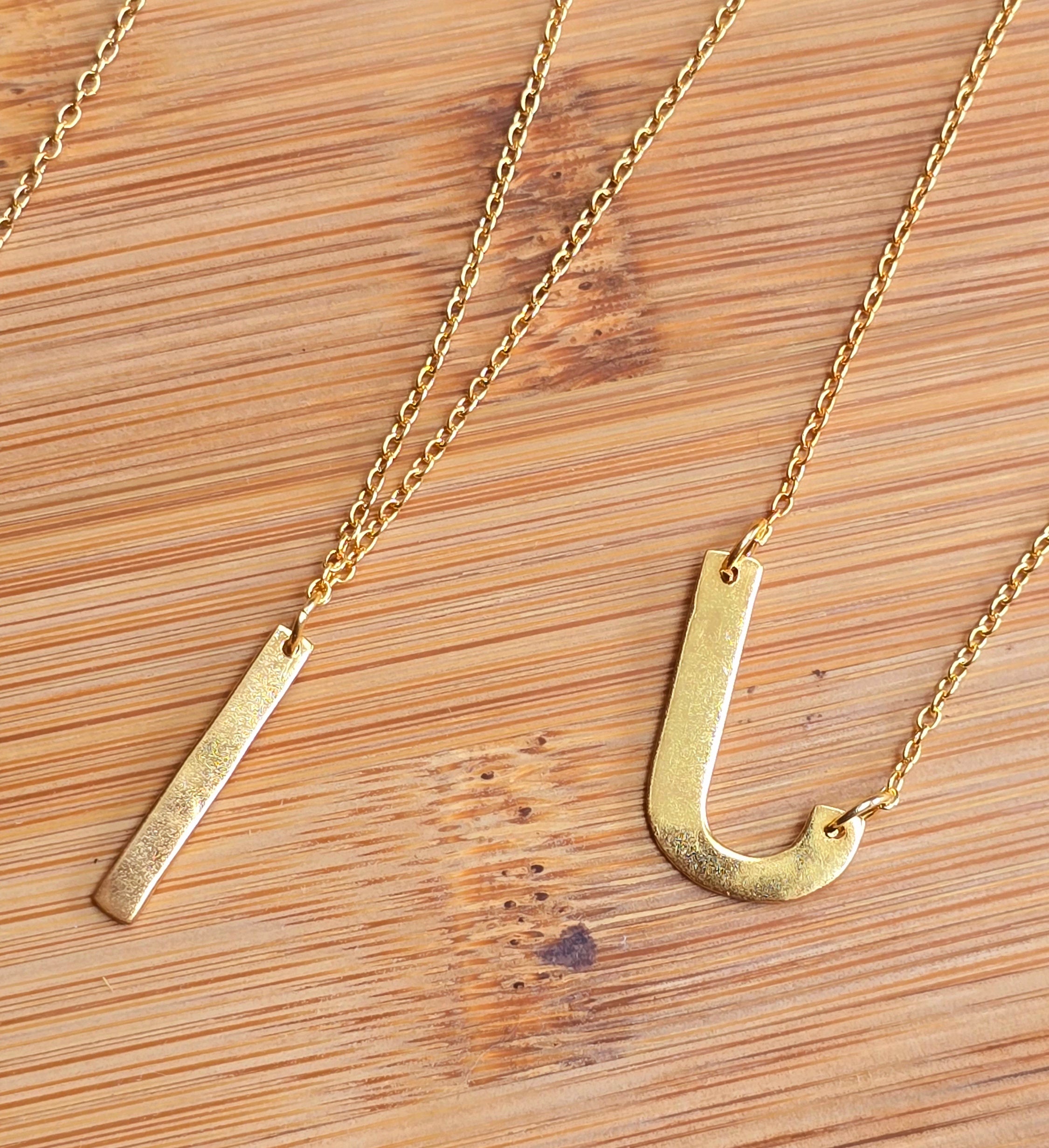 Sterling Silver Gold Plated Initial Necklace