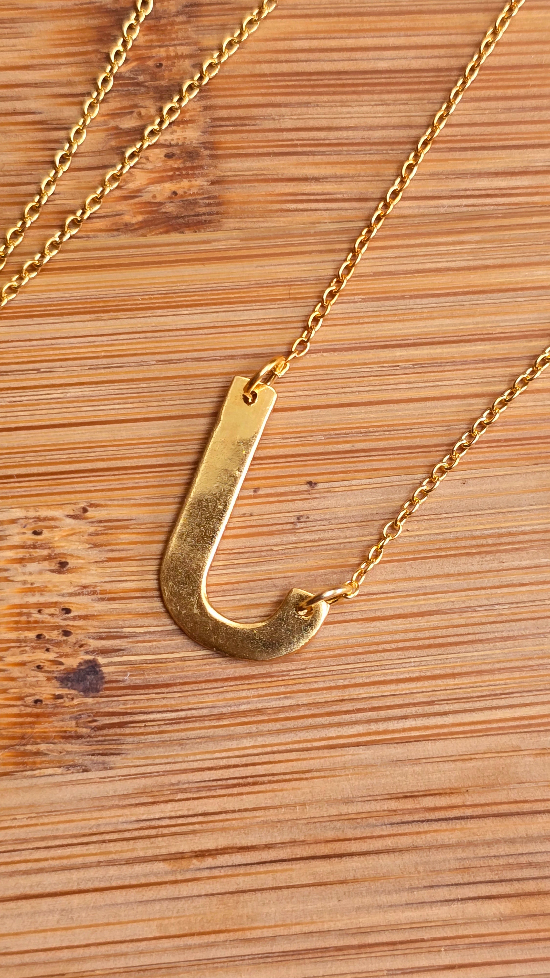 Sterling Silver Gold Plated Initial Necklace