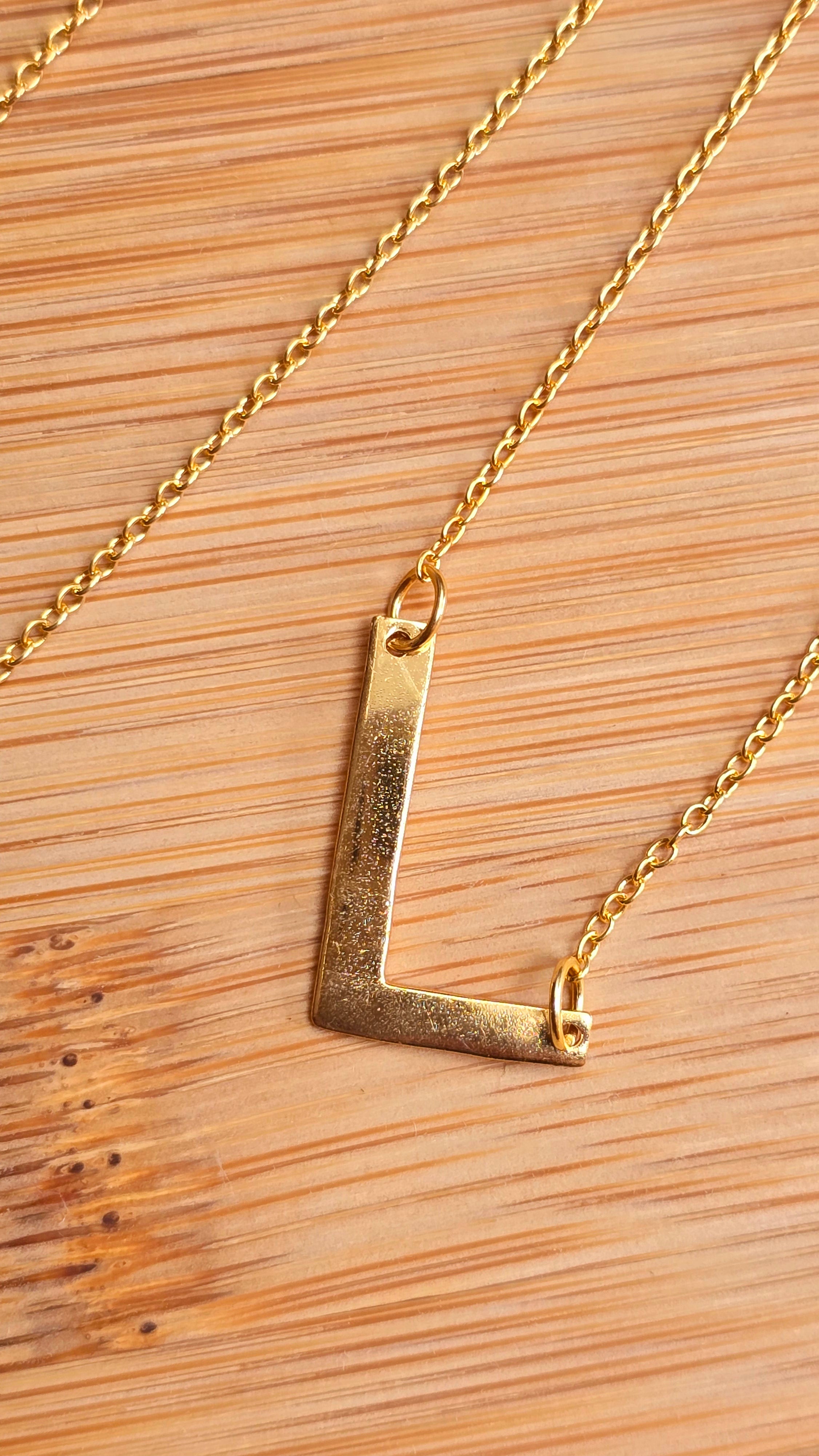 Sterling Silver Gold Plated Initial Necklace