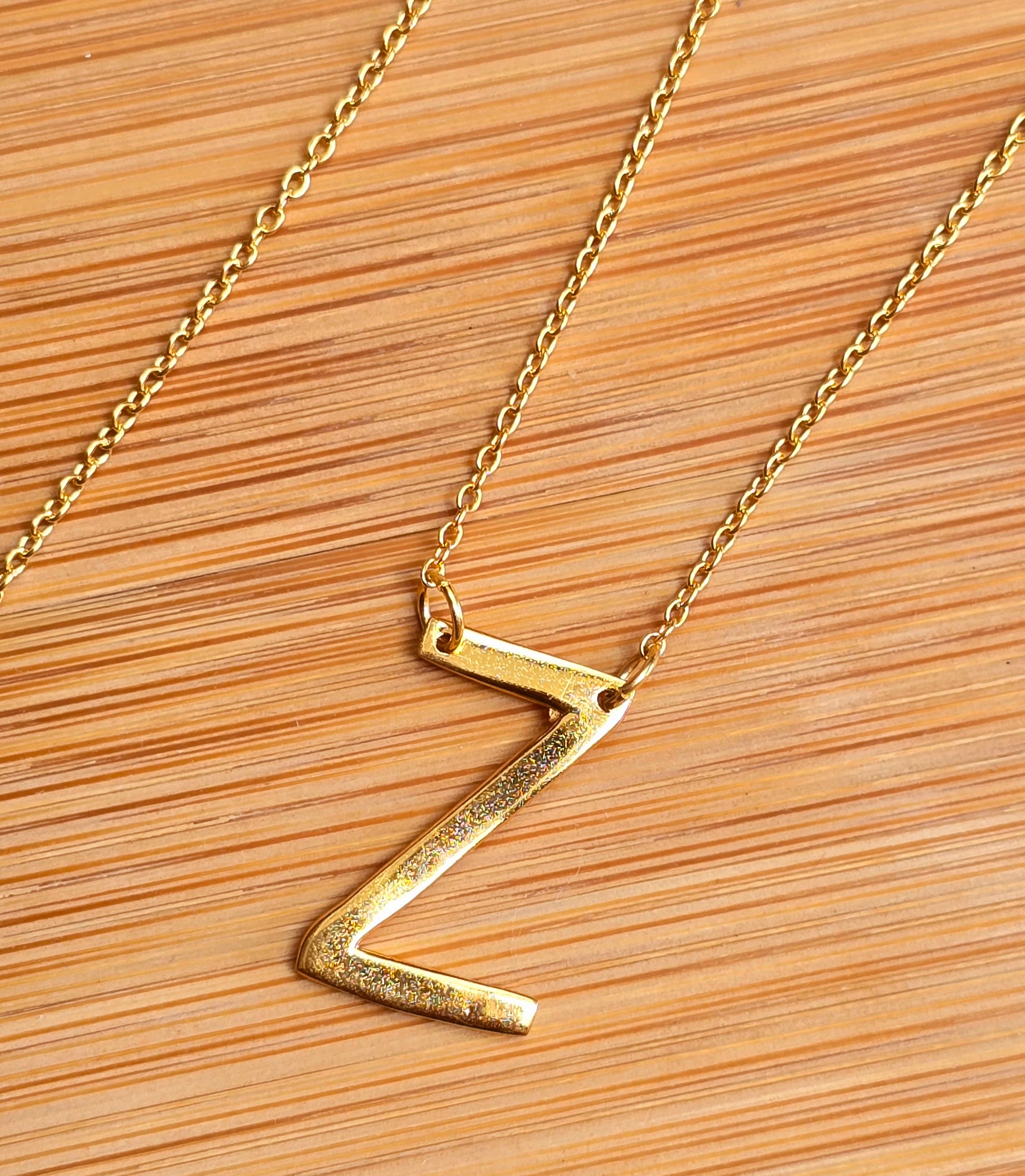 Sterling Silver Gold Plated Initial Necklace