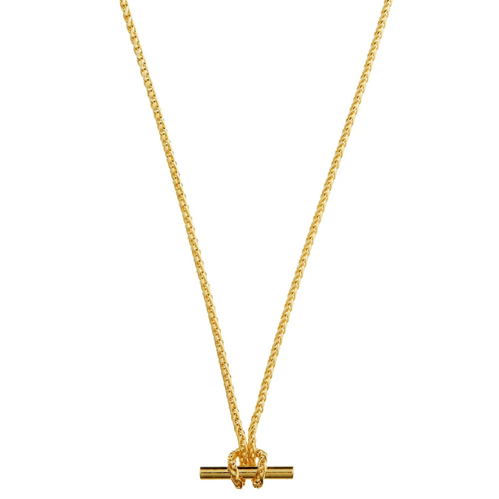 T-Bar Chain Knot Necklace