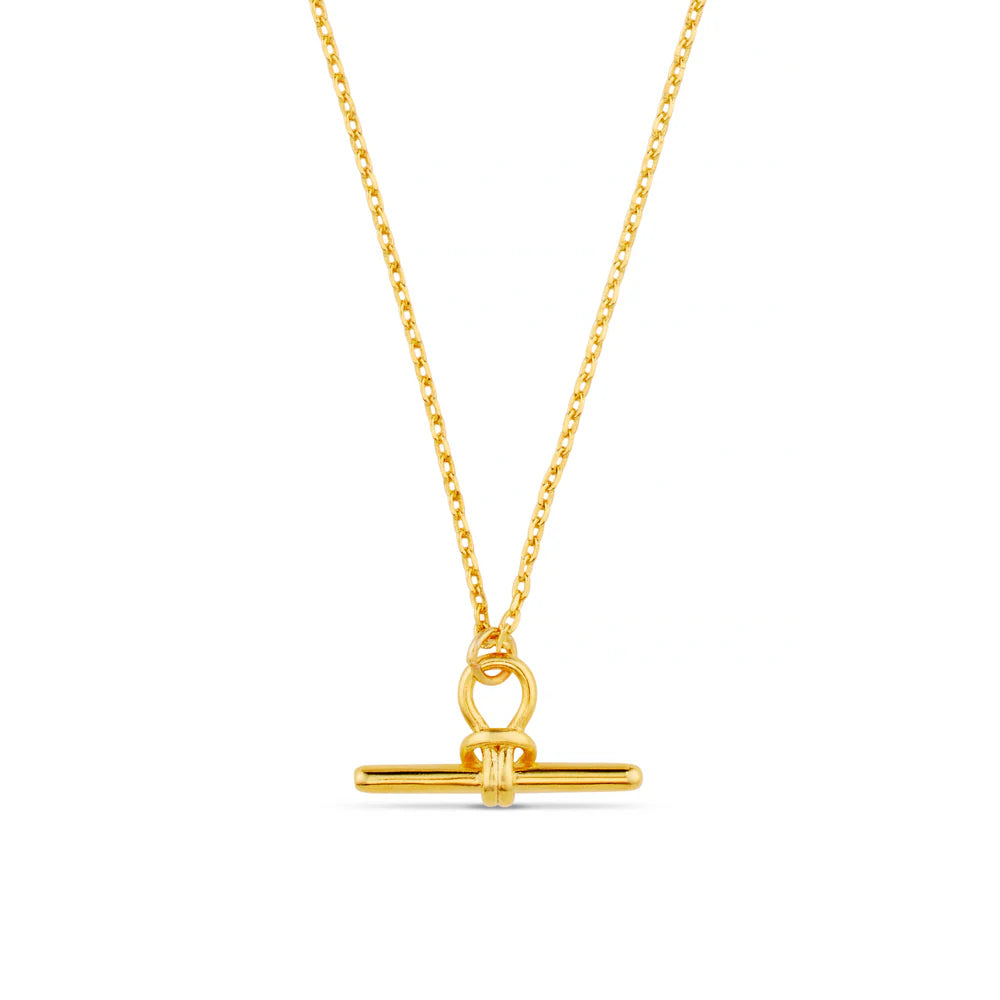 Dainty T-Bar Knot Necklace