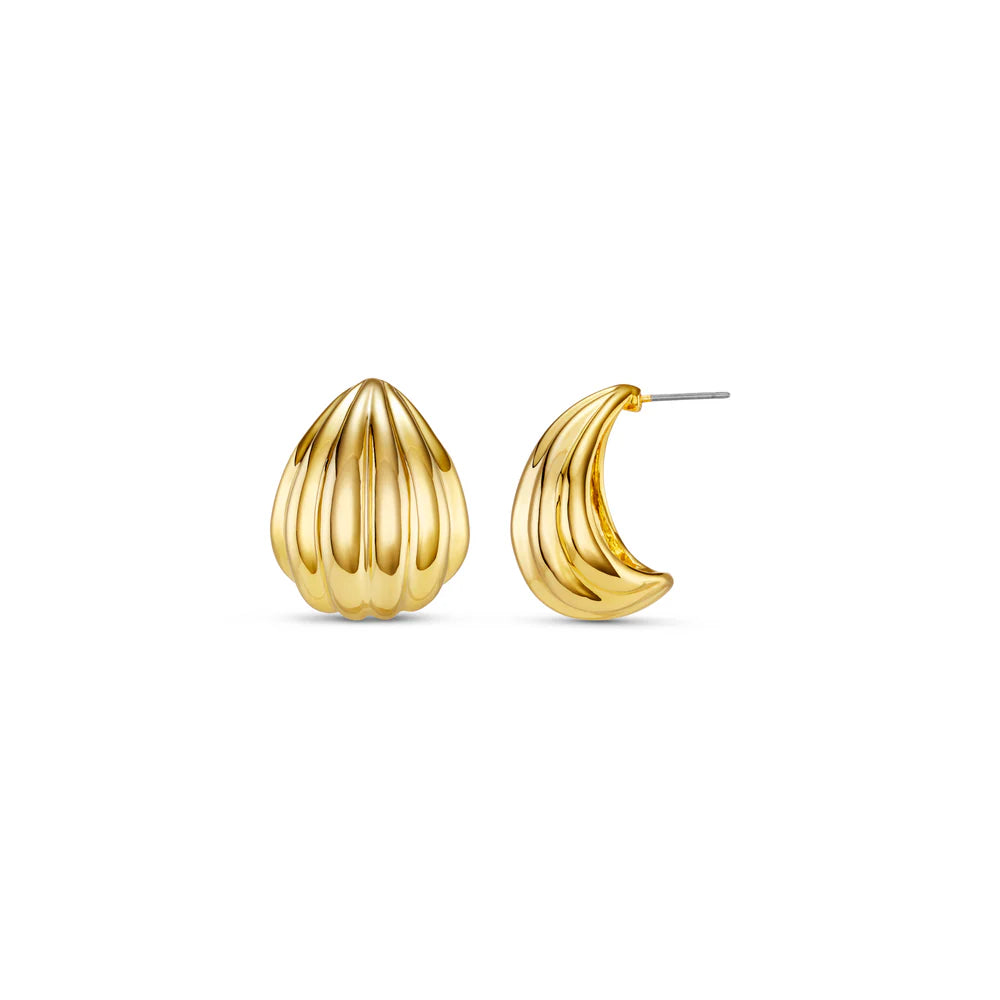 Statement Voluminous Curved Drop Earring