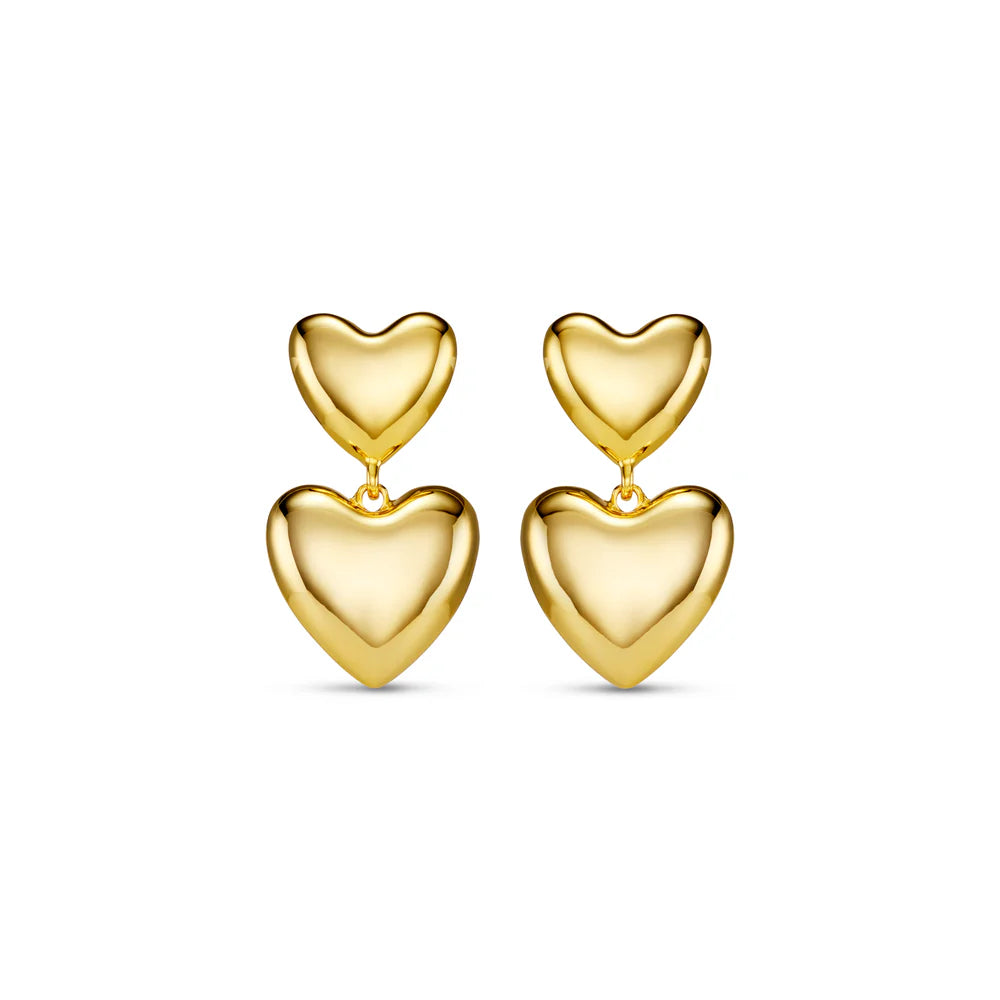 Statement Voluminous Heart Drop Earring