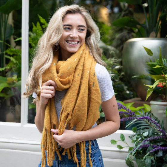 Multi Links Scarf - Mustard