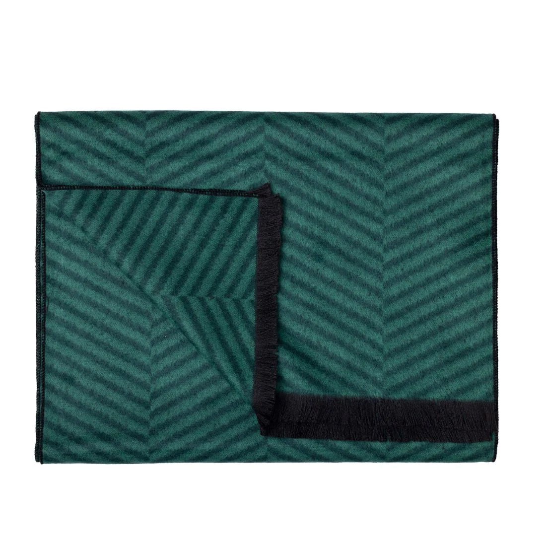 AW23 Green Herringbone Bamboo Scarf