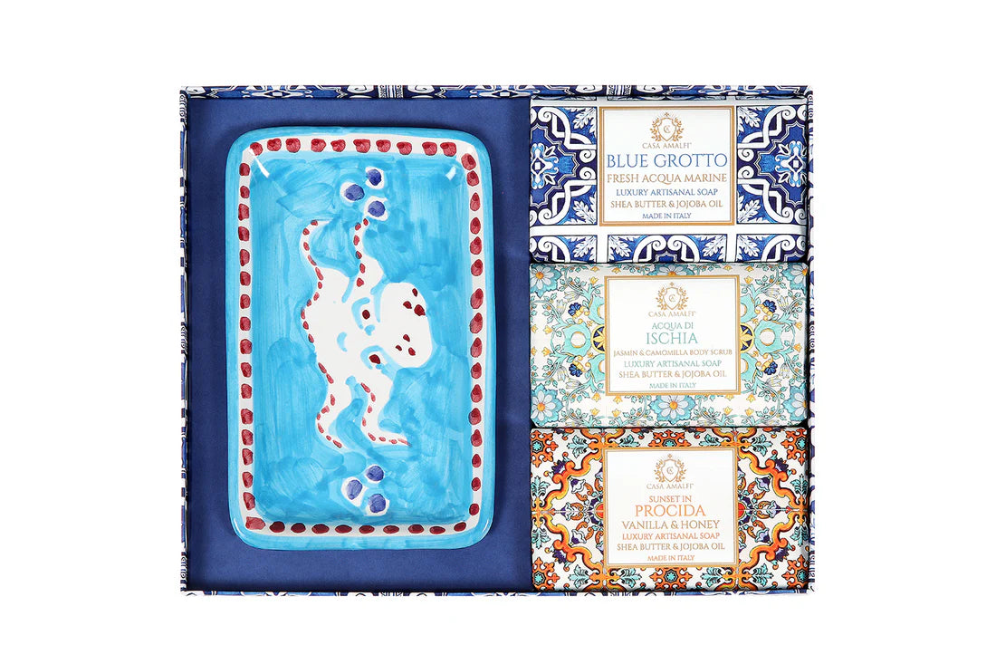 Casa Amalfi - Blue Maiolica 3 Soap Set