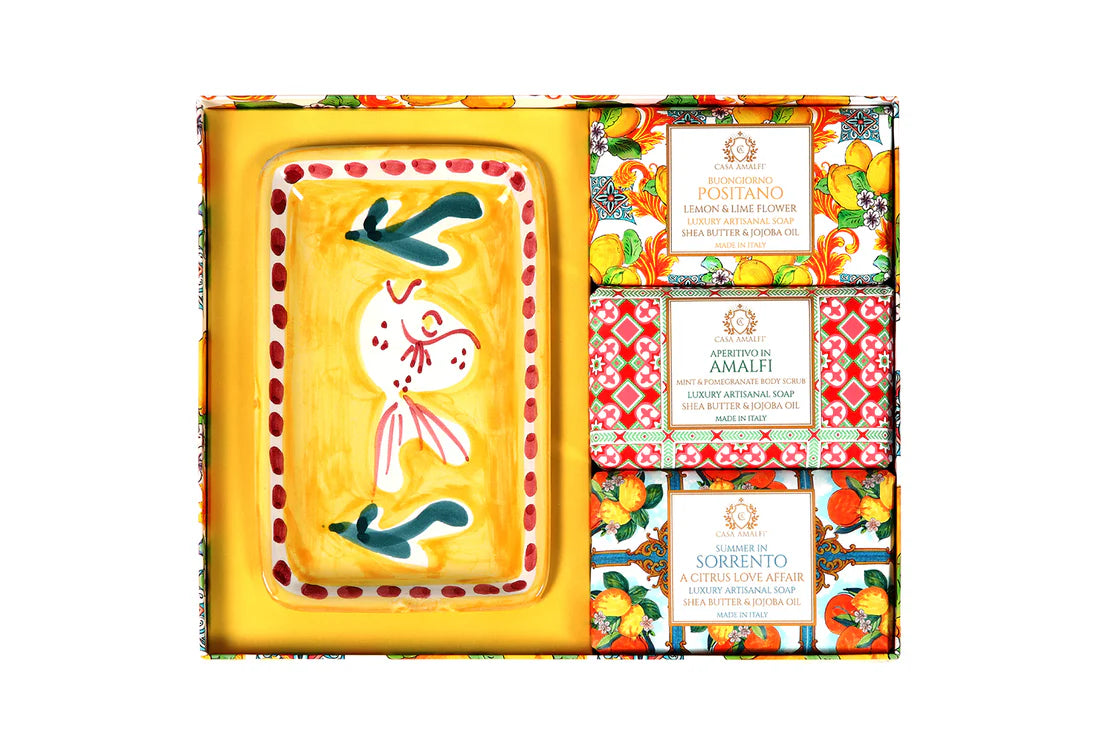 Casa Amalfi - Lemon Maiolica 3 Soap Set