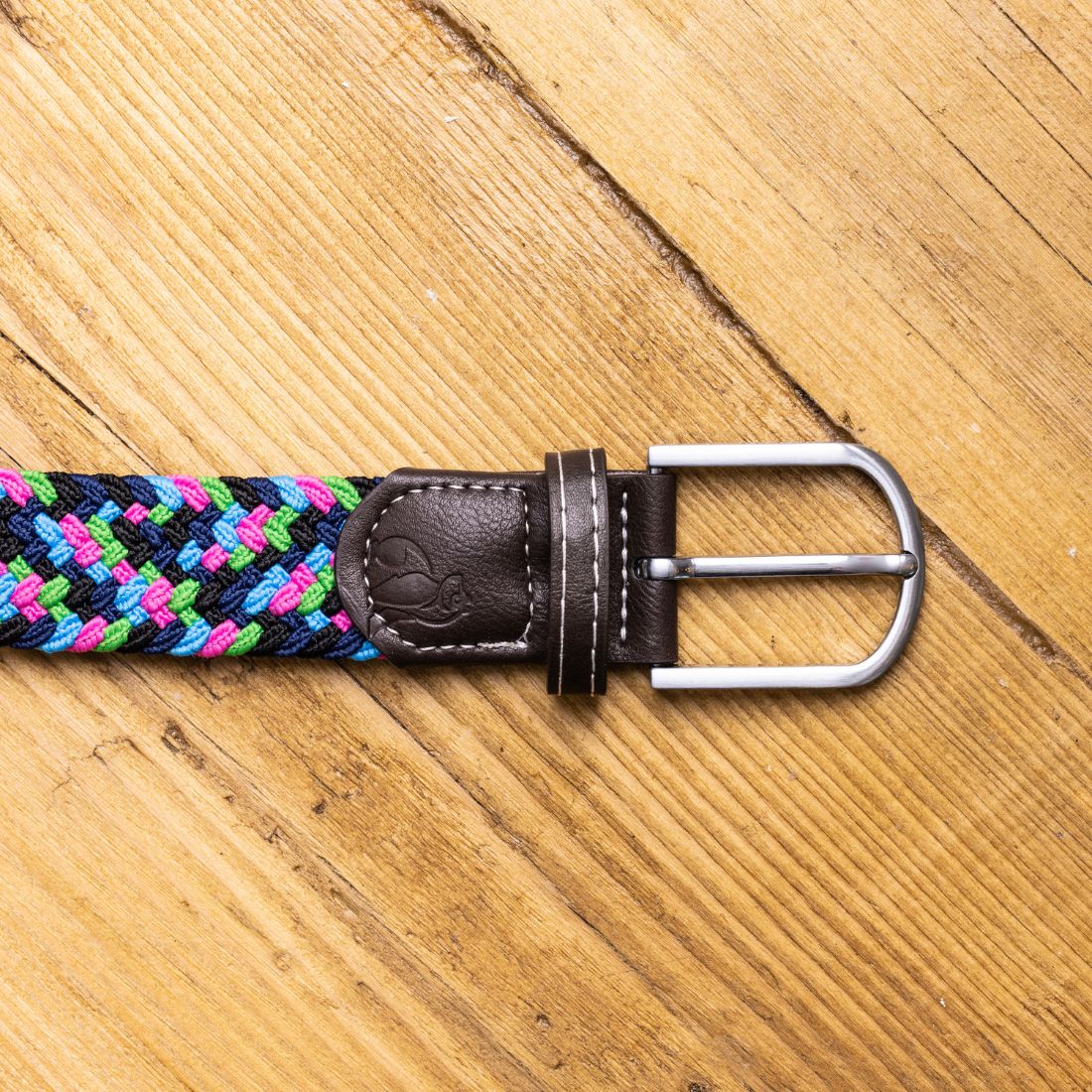 Neon Zigzag Woven Belt - M