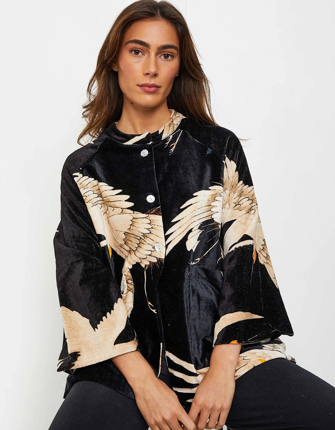 100 Stars Velvet Jacket - Black Stork