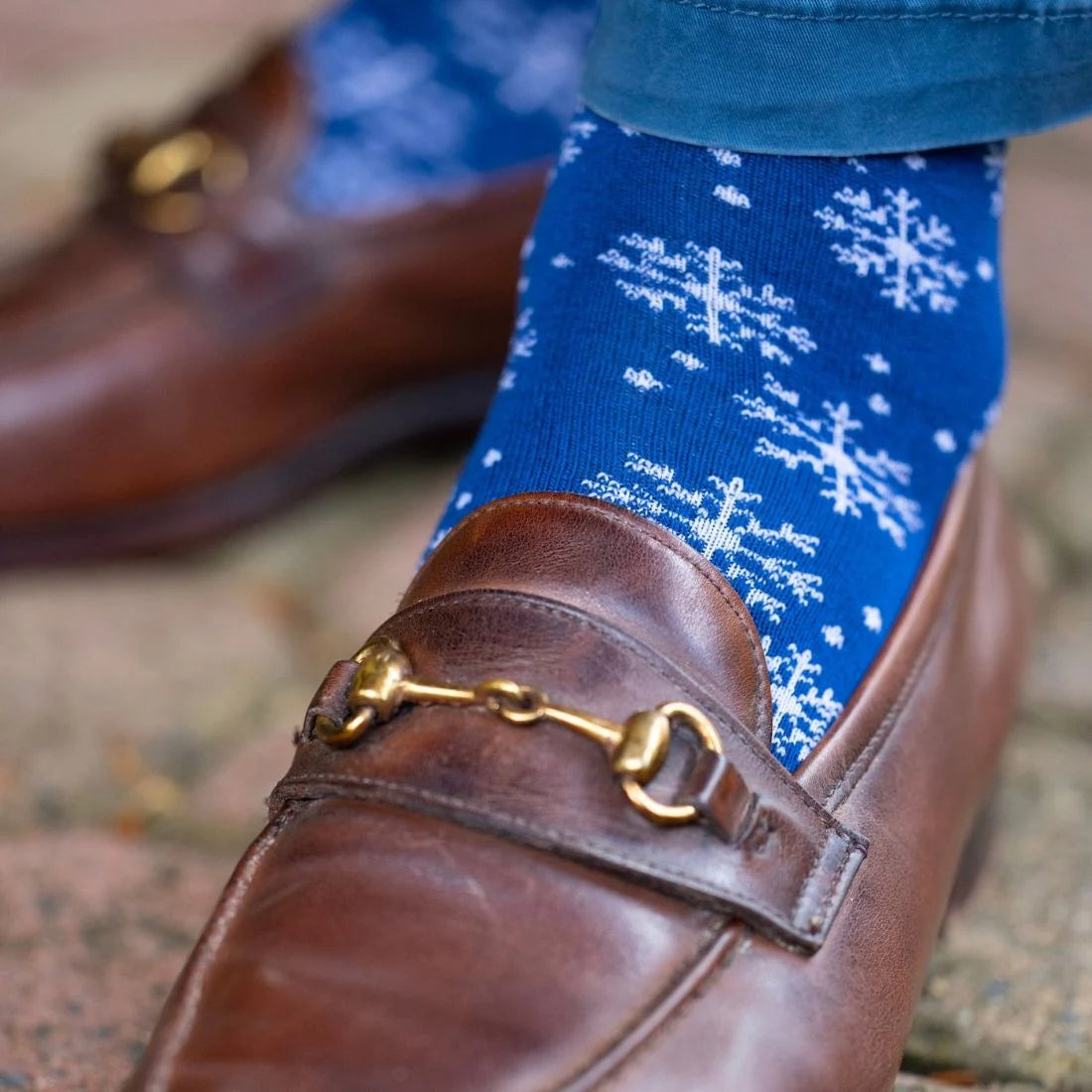 Snowflake Bamboo Socks L