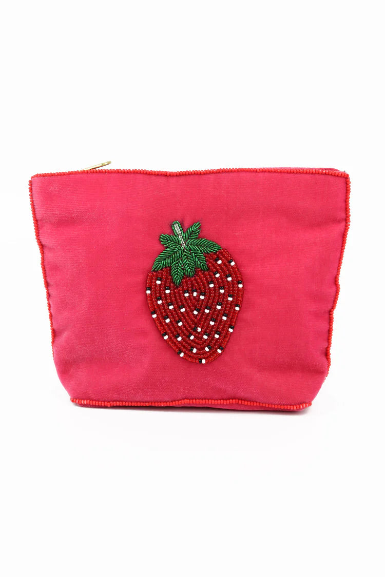 Strawberry Small Velvet Purse - My Doris