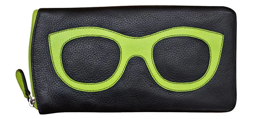 Eyeglass Case - Black Leaf