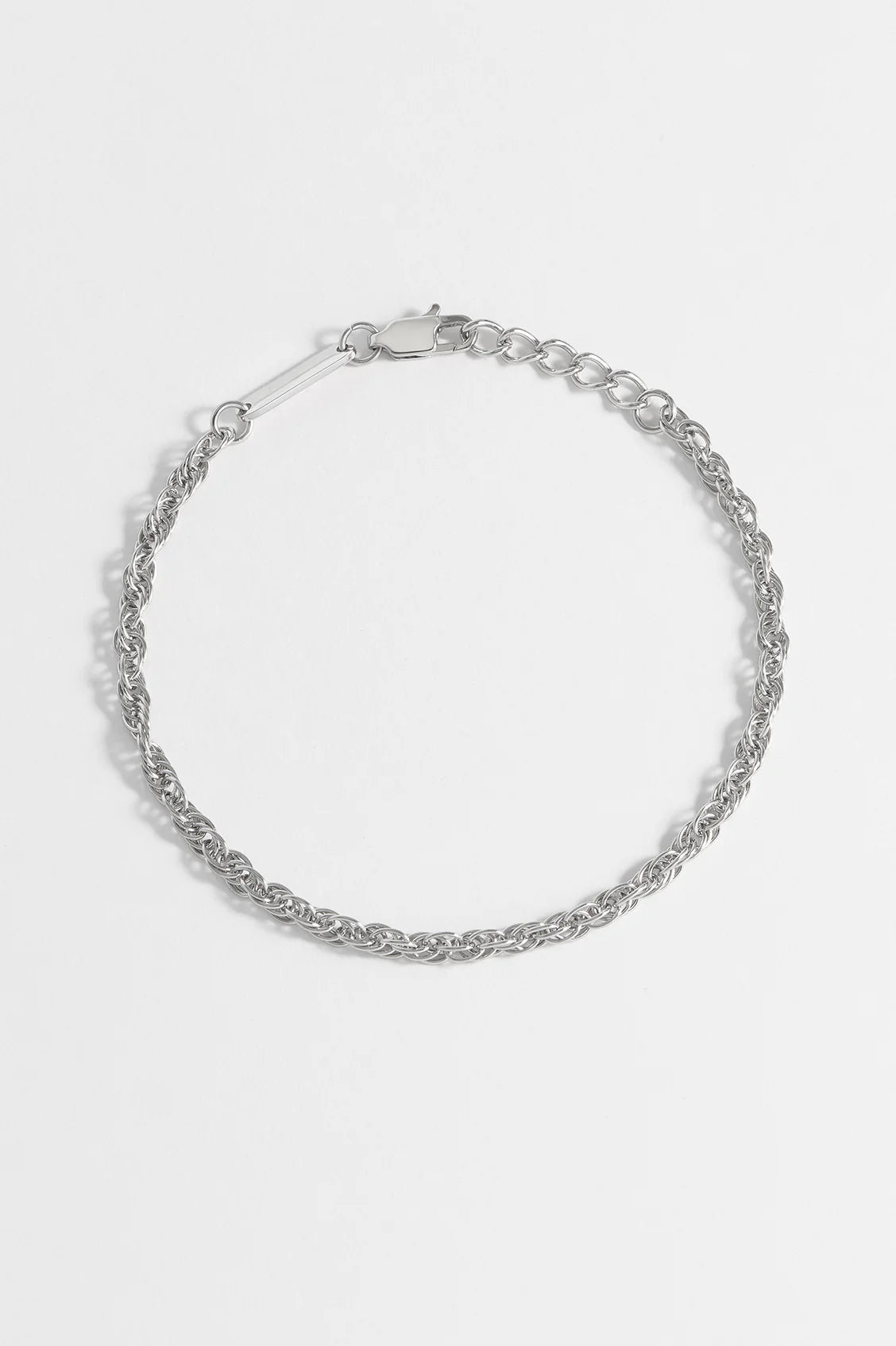 Men's - Rope Chain Bracelet - Steel Finish