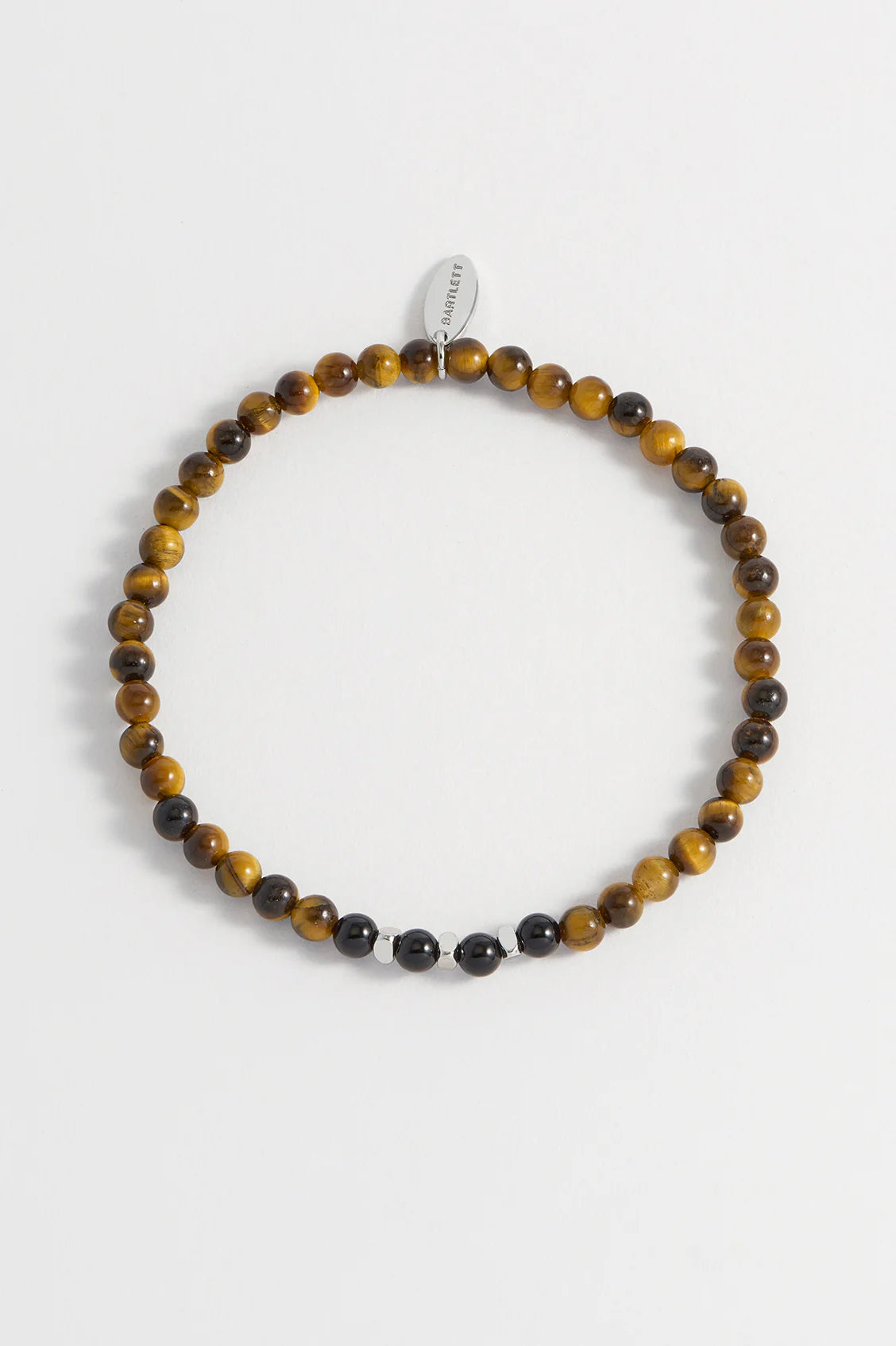 Men's - Tigers Eye & Black Onyx Beaded Bracelet