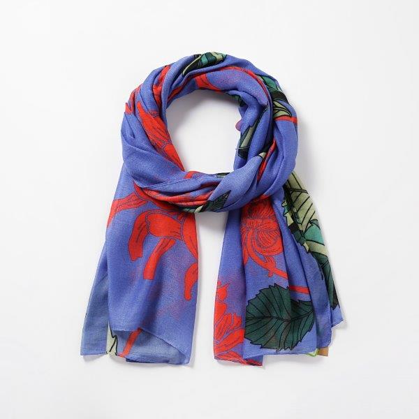 Bold Floral Print Scarf - Eco