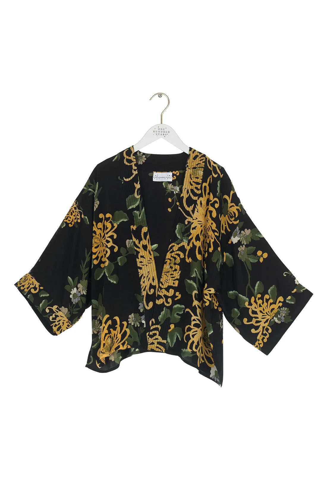 100 Stars Kimono - Chrysanthamum Black