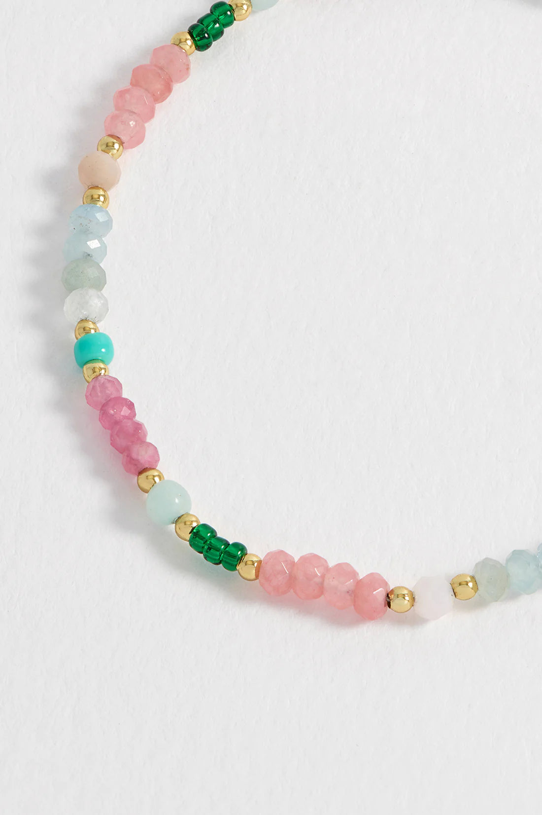 Green & Pink Bead Bracelet