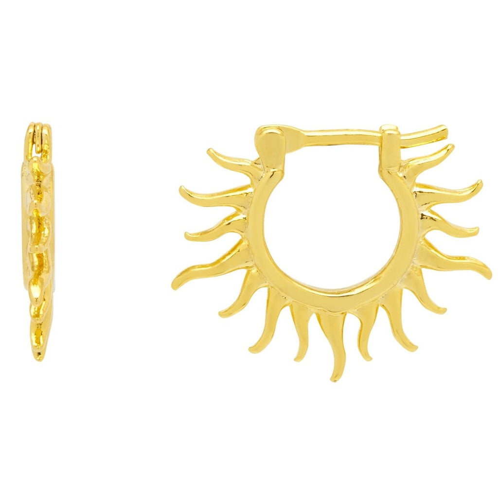 Sun Huggie Hoop Earrings GP