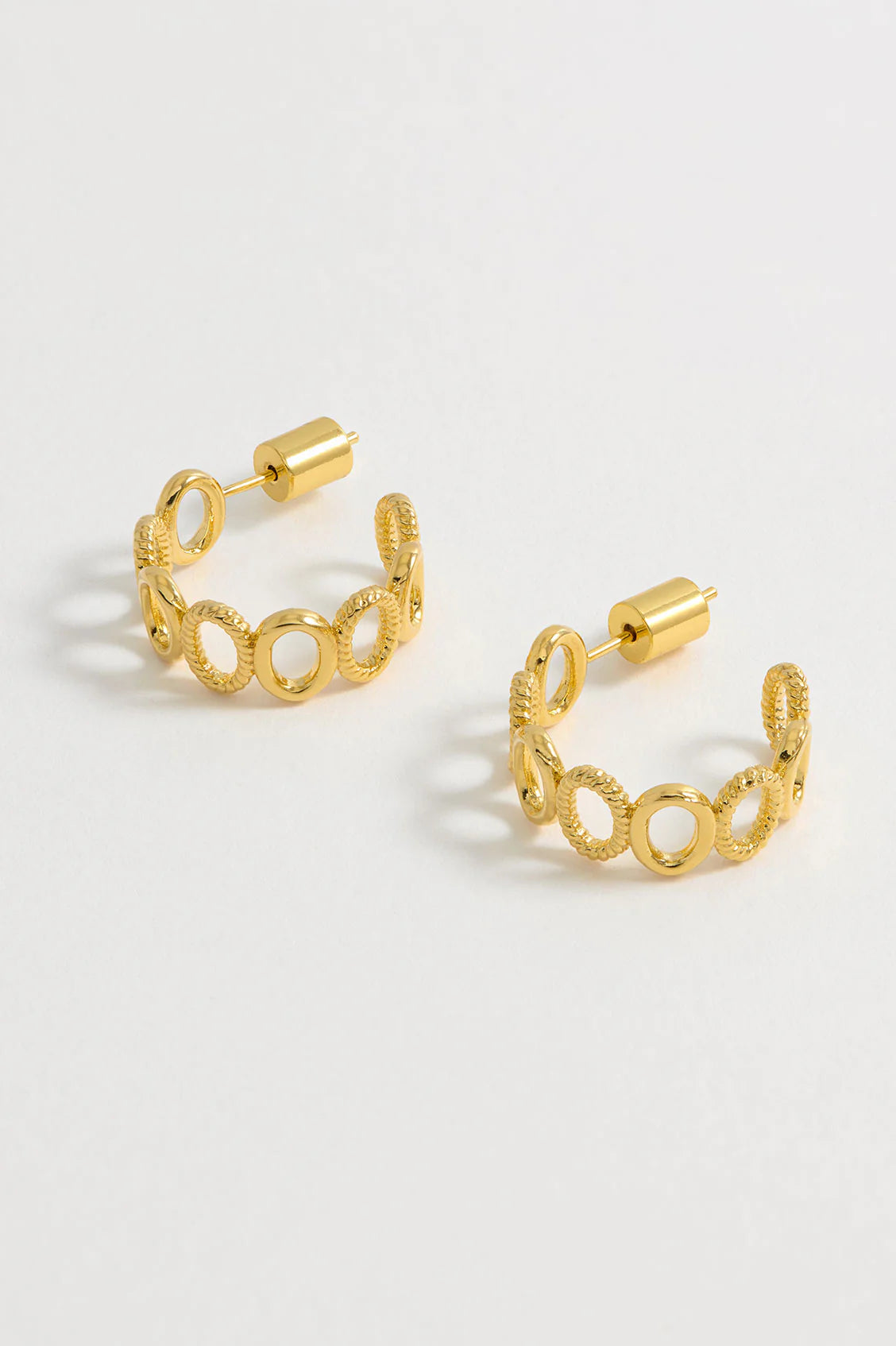 Multi Textured Stacked Hoop Earrings GP