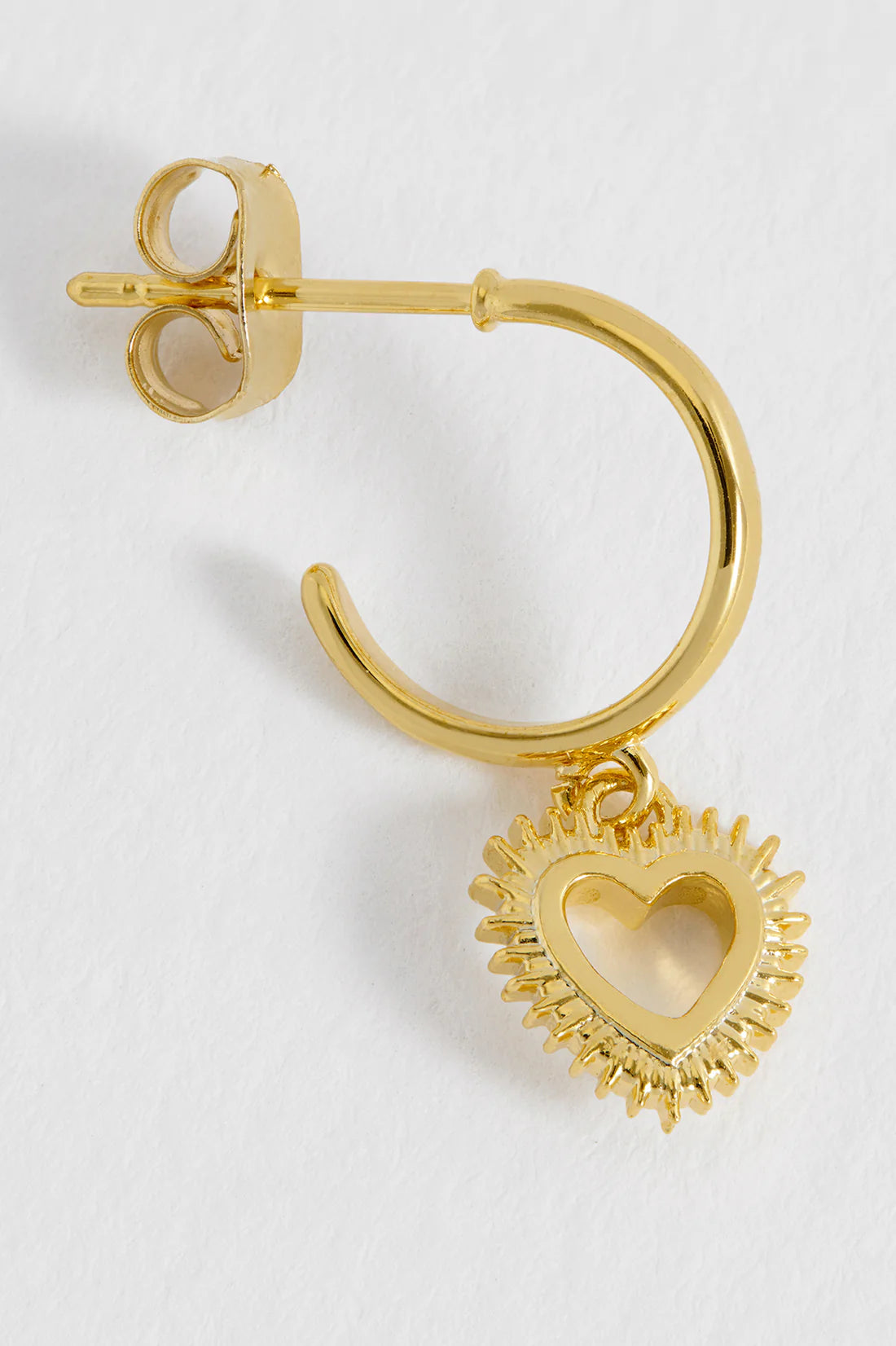 Plain Heartburst Hoop Earrings