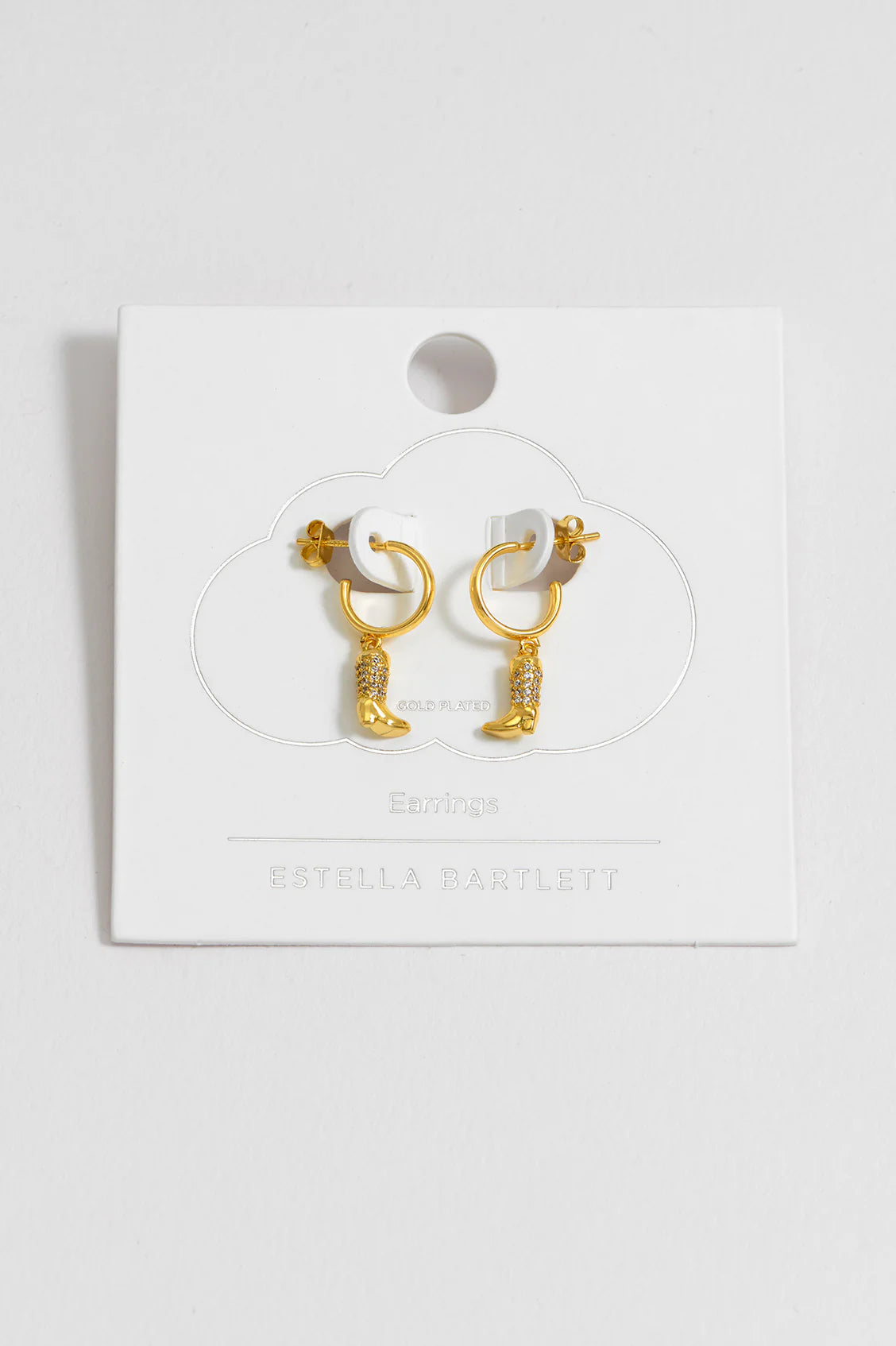 Estella Bartlett - Cowboy Boot Hoop Earrings Gold Plated