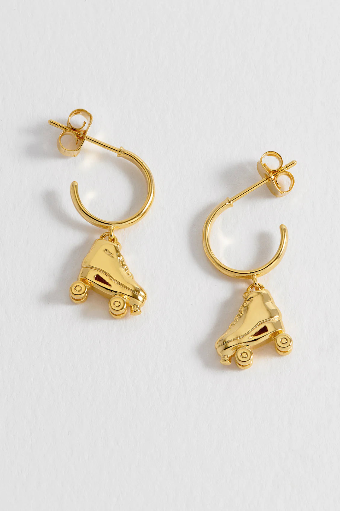 Estella Bartlett - Rollerskate Hoop Earrings Gold Plated