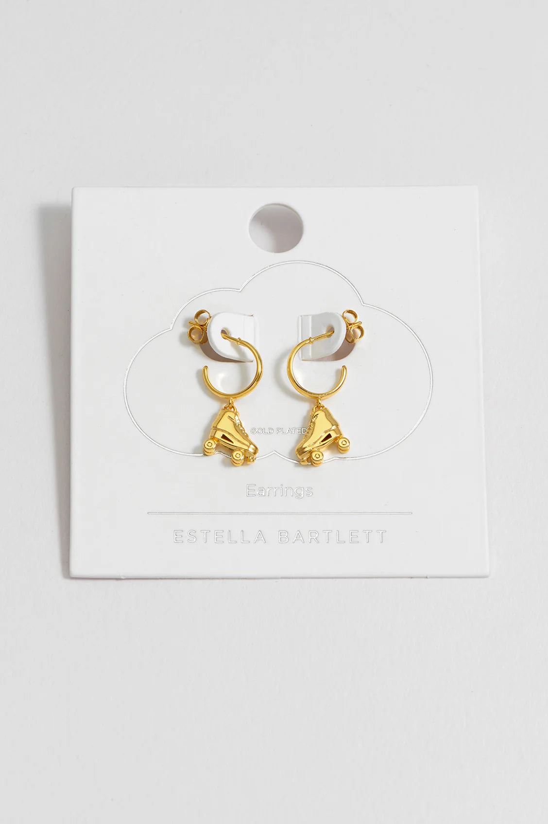 Estella Bartlett - Rollerskate Hoop Earrings Gold Plated