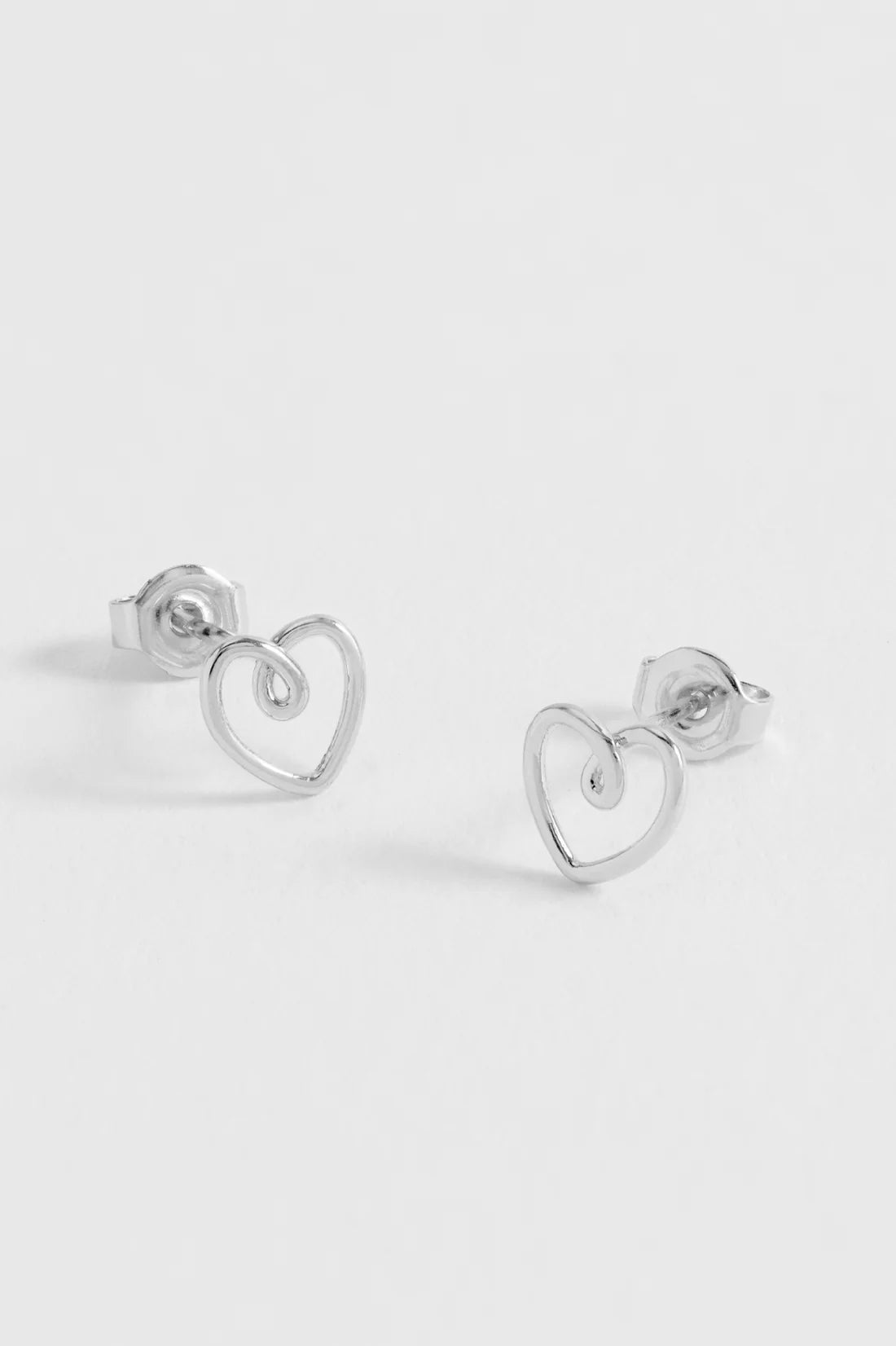 Star & Wire Heart Stud Earrings