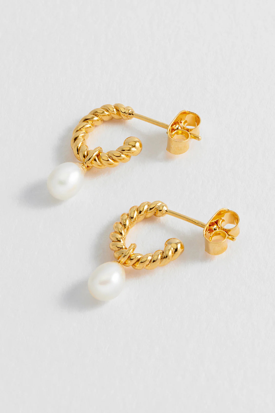 Estella Bartlett - Pearl Drop And Twist Hoop Earrings