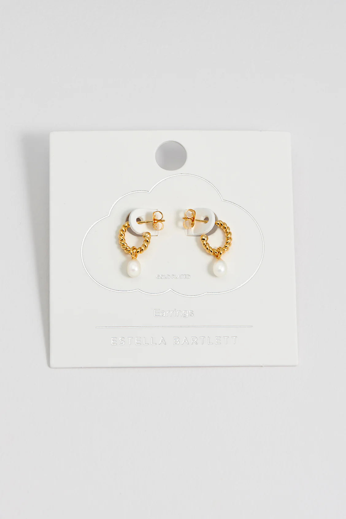 Estella Bartlett - Pearl Drop And Twist Hoop Earrings