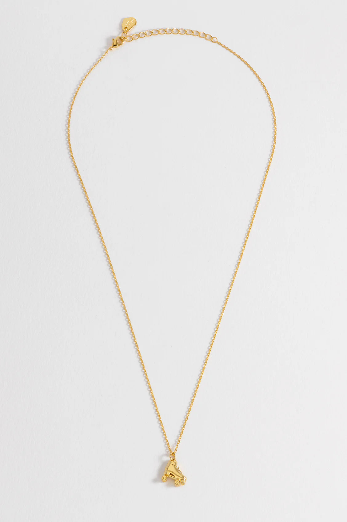 Estella Bartlett - Pave Roller Skate Necklace Gold Plated