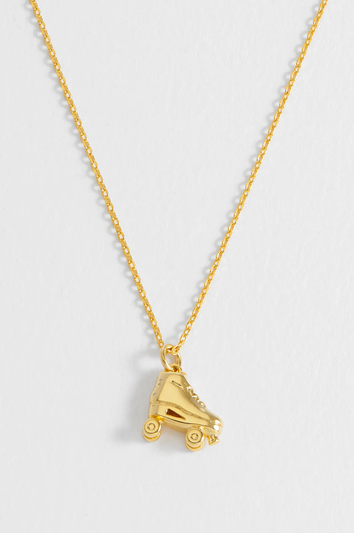 Estella Bartlett - Pave Roller Skate Necklace Gold Plated