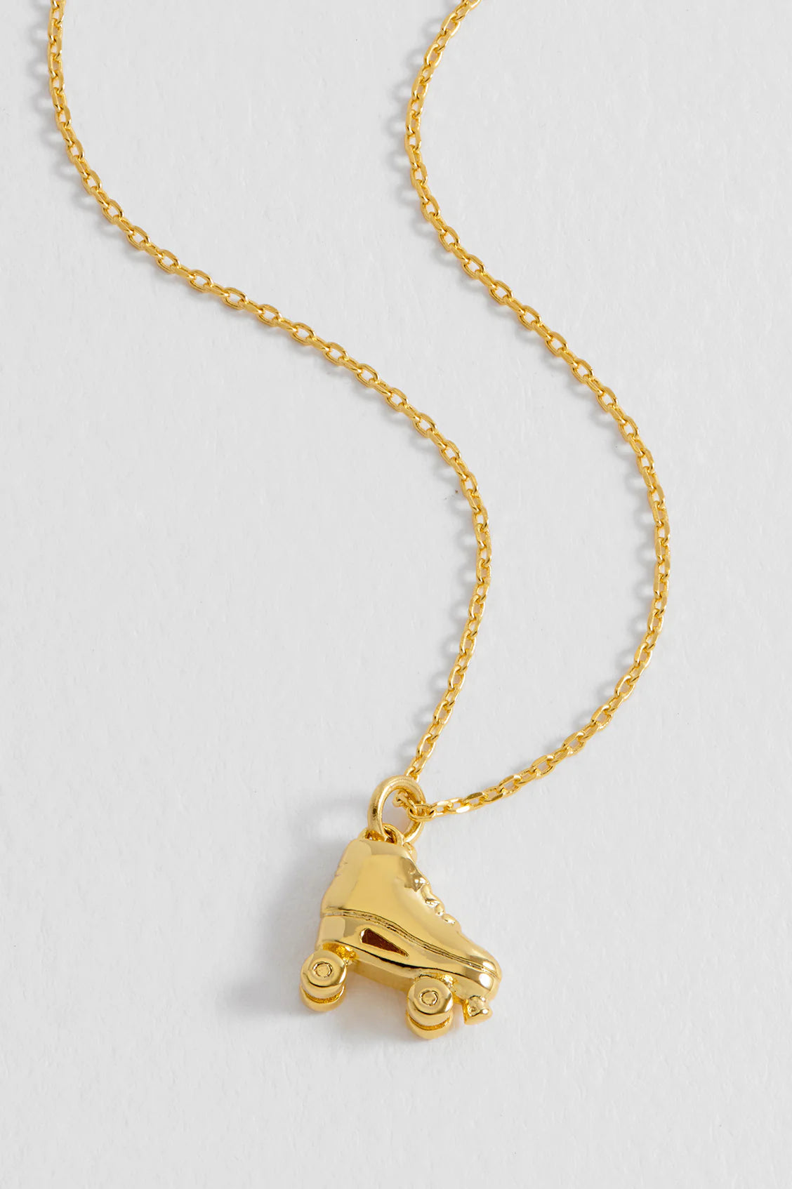 Estella Bartlett - Pave Roller Skate Necklace Gold Plated