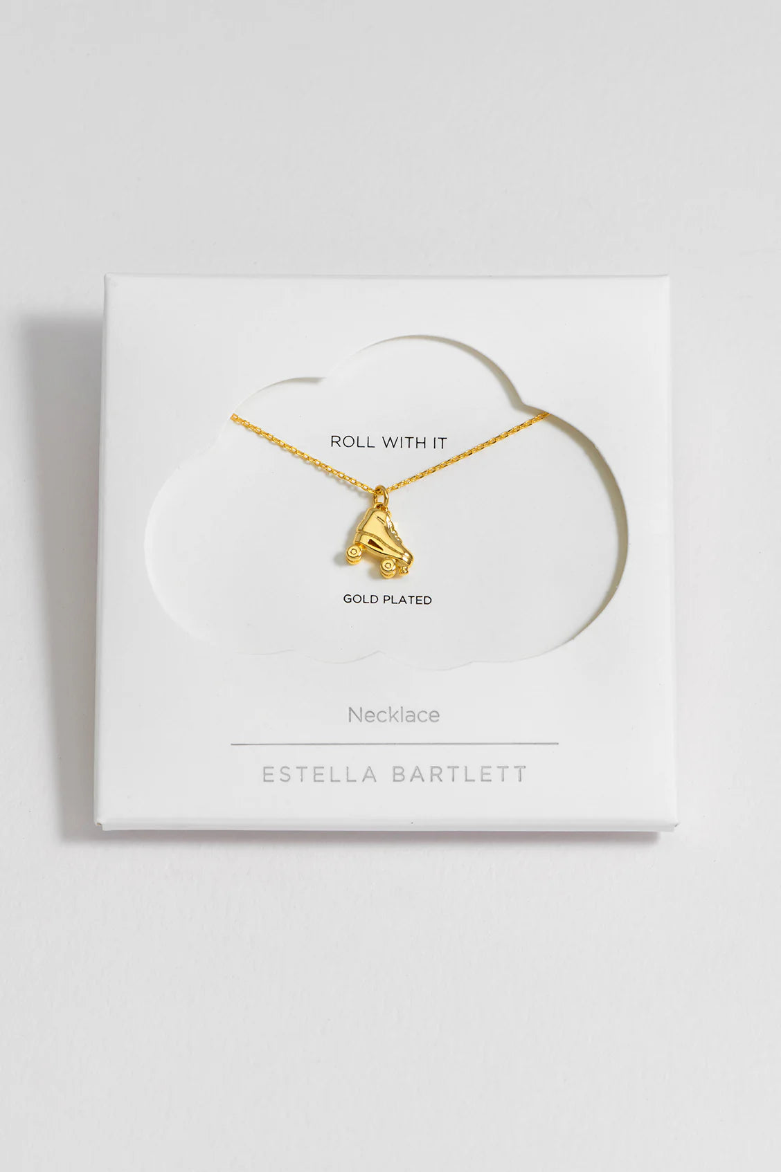 Estella Bartlett - Pave Roller Skate Necklace Gold Plated