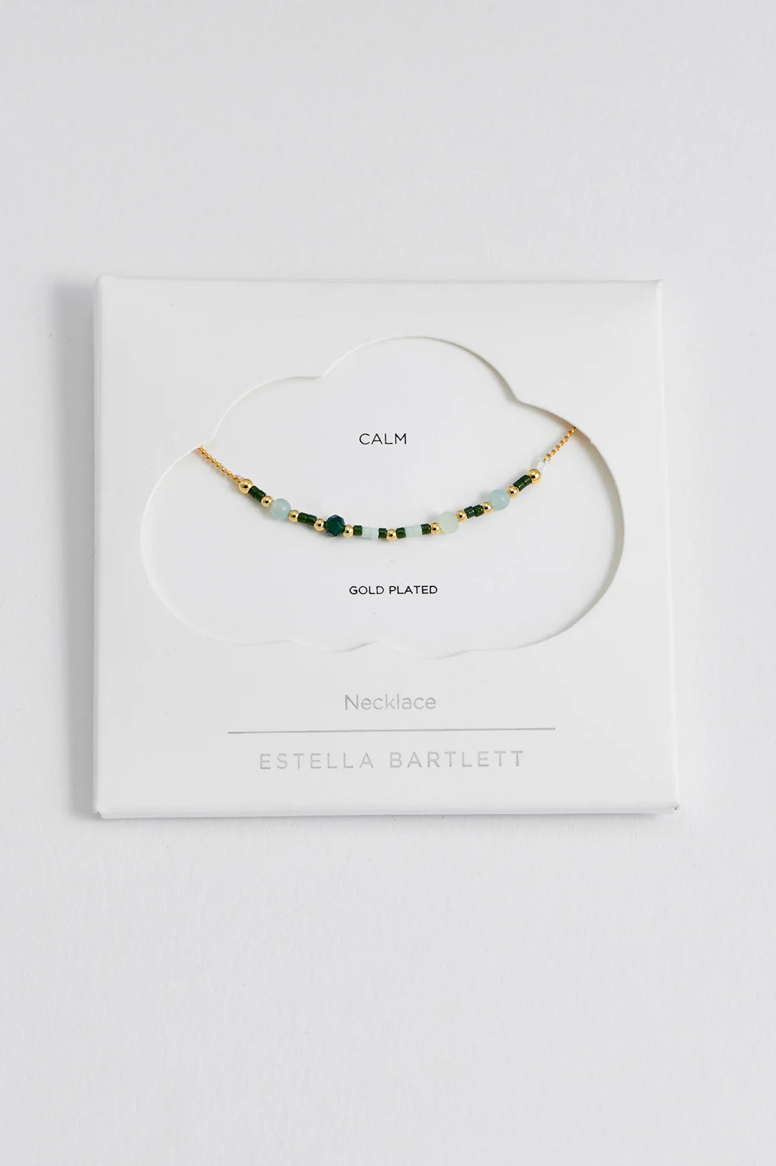 Estella Bartlett - Mini Green Beaded Chain Necklace