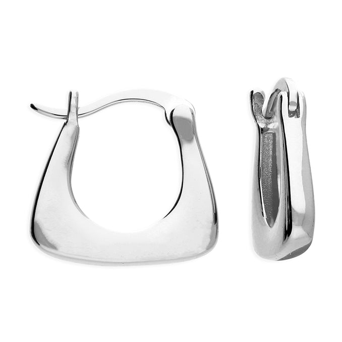 Silver Handbag Hoop Earring