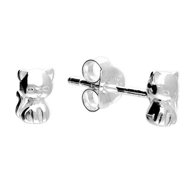 Kids Kitten Stud Earrings