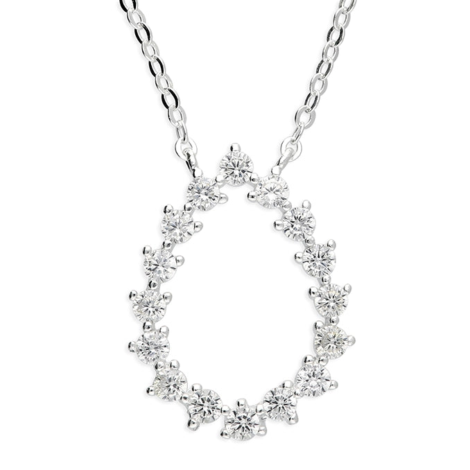 CZ Teardrop Necklace