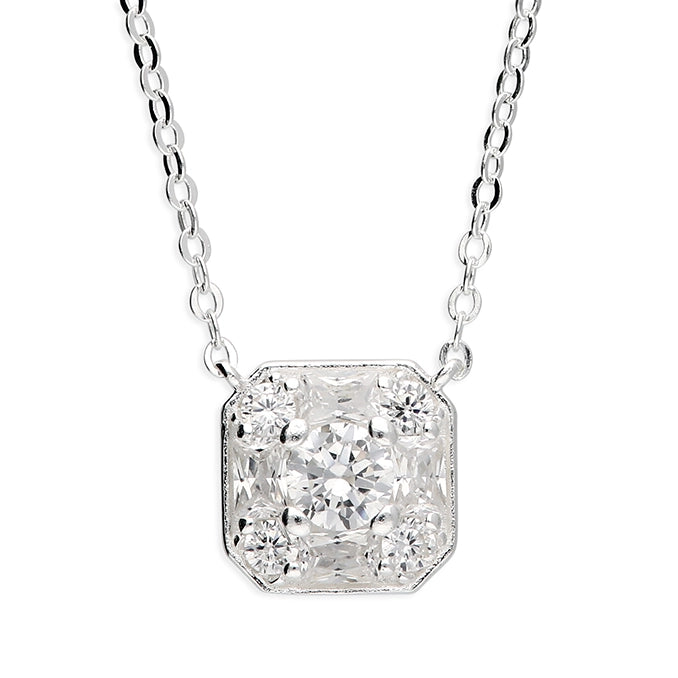 CZ Square Necklace