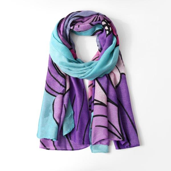 Large Floral Print Scarf - Eco