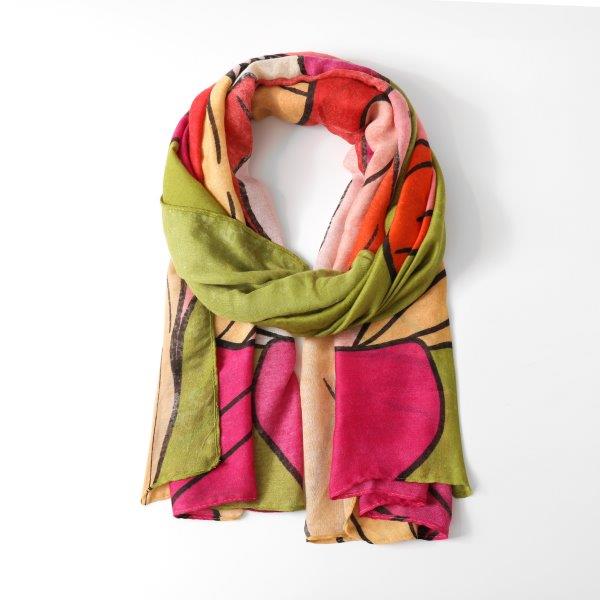 Large Floral Print Scarf - Eco