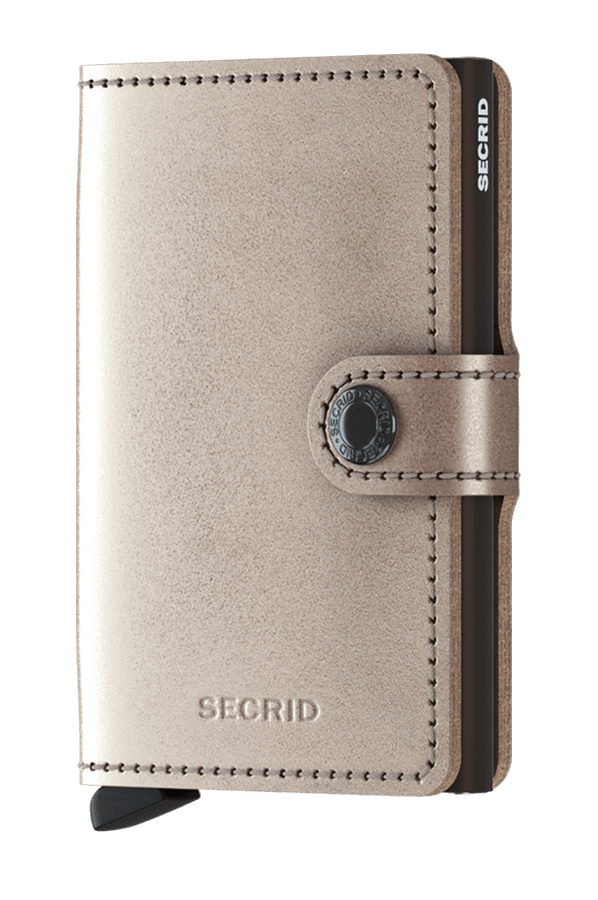 Secrid Miniwallet Metallic Champ/Brown