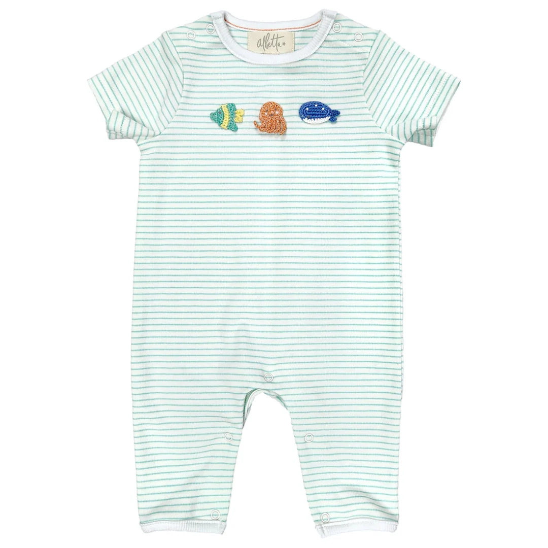 Albetta - Mini Ocean Crochet Babygro 6-12M