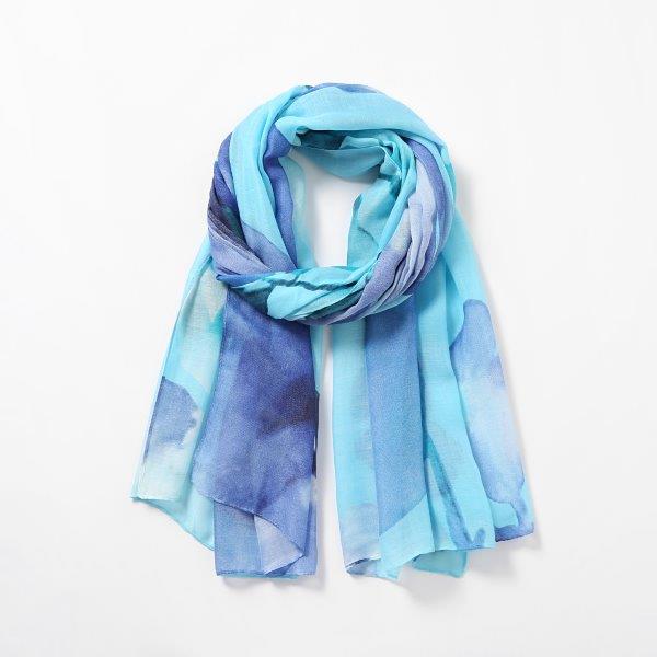 Water Colour Floral Print Scarf - Eco