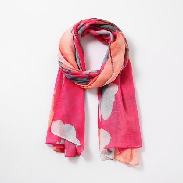 Water Colour Floral Print Scarf - Eco