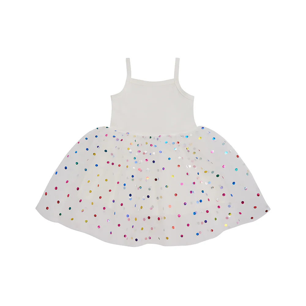 White Spot Dress 6-8 Years