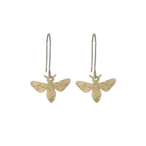 Hammered Bee Earrings